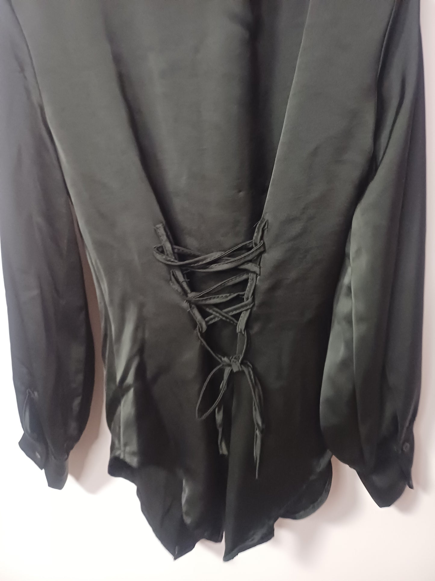 Camicia stringhe Nera